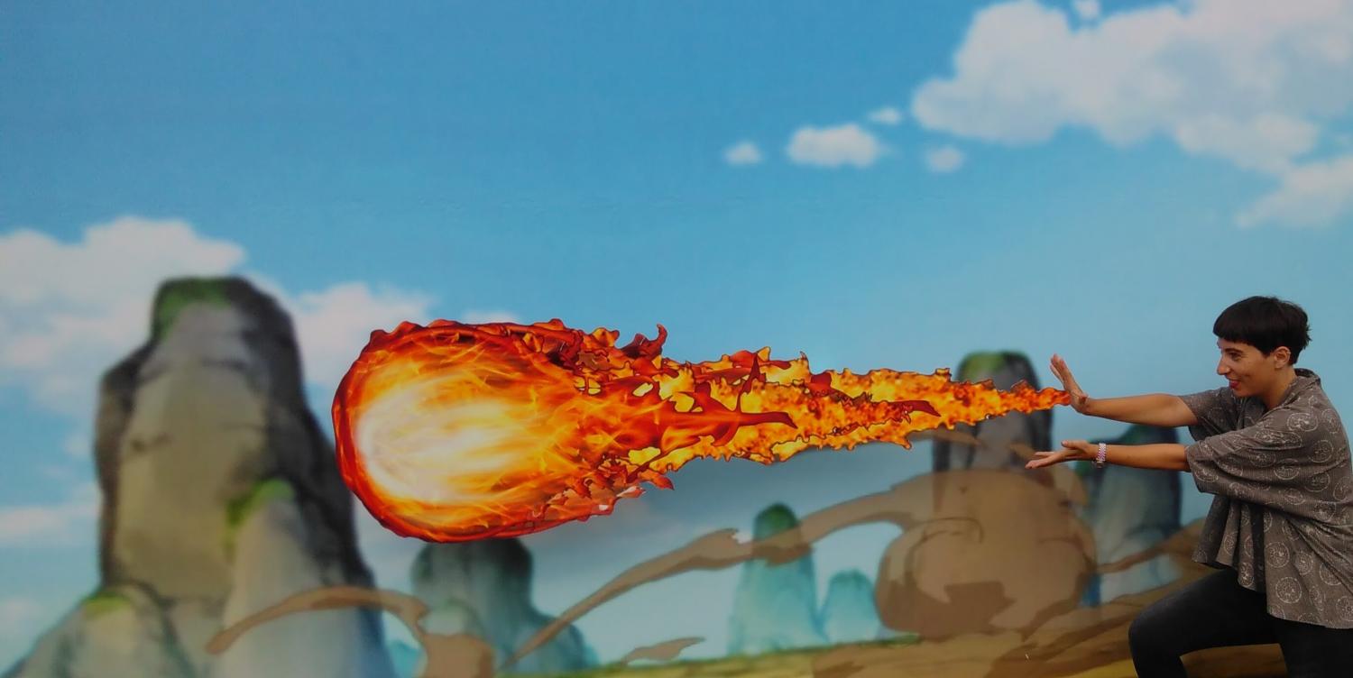 Cristina throwing fire